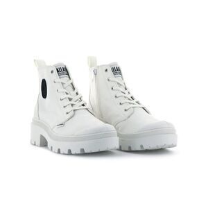 NIB PALLADIUM PALLABASE TWILL White Combat Boots - 8.5